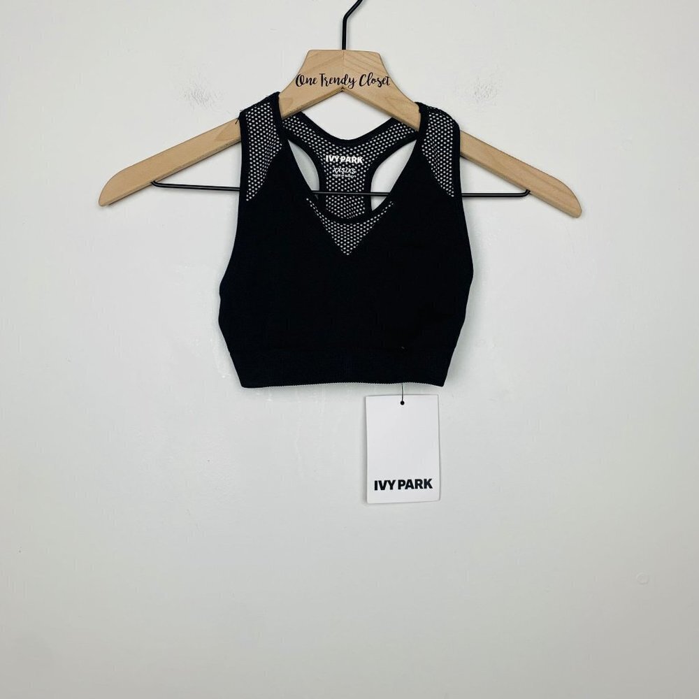 Ivy Park | NWT Medium Support Sports Bra Black Size XXS/XS